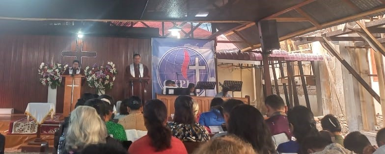 Ibadah Minggu Exaudi, “Tuhan adalah Raja” Diproklamasikan dengan Sukacita di Tengah Renovasi Gereja GKPI JK Immanuel Ibadah Minggu Exaudi, “Tuhan adalah Raja” Diproklamasikan dengan Sukacita di Tengah Renovasi Gereja GKPI JK Immanuel