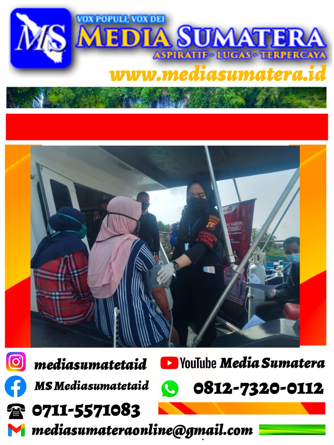 Kapolrestabes Palembang Laksanakan Vaksinasi Untuk Warga Perairan