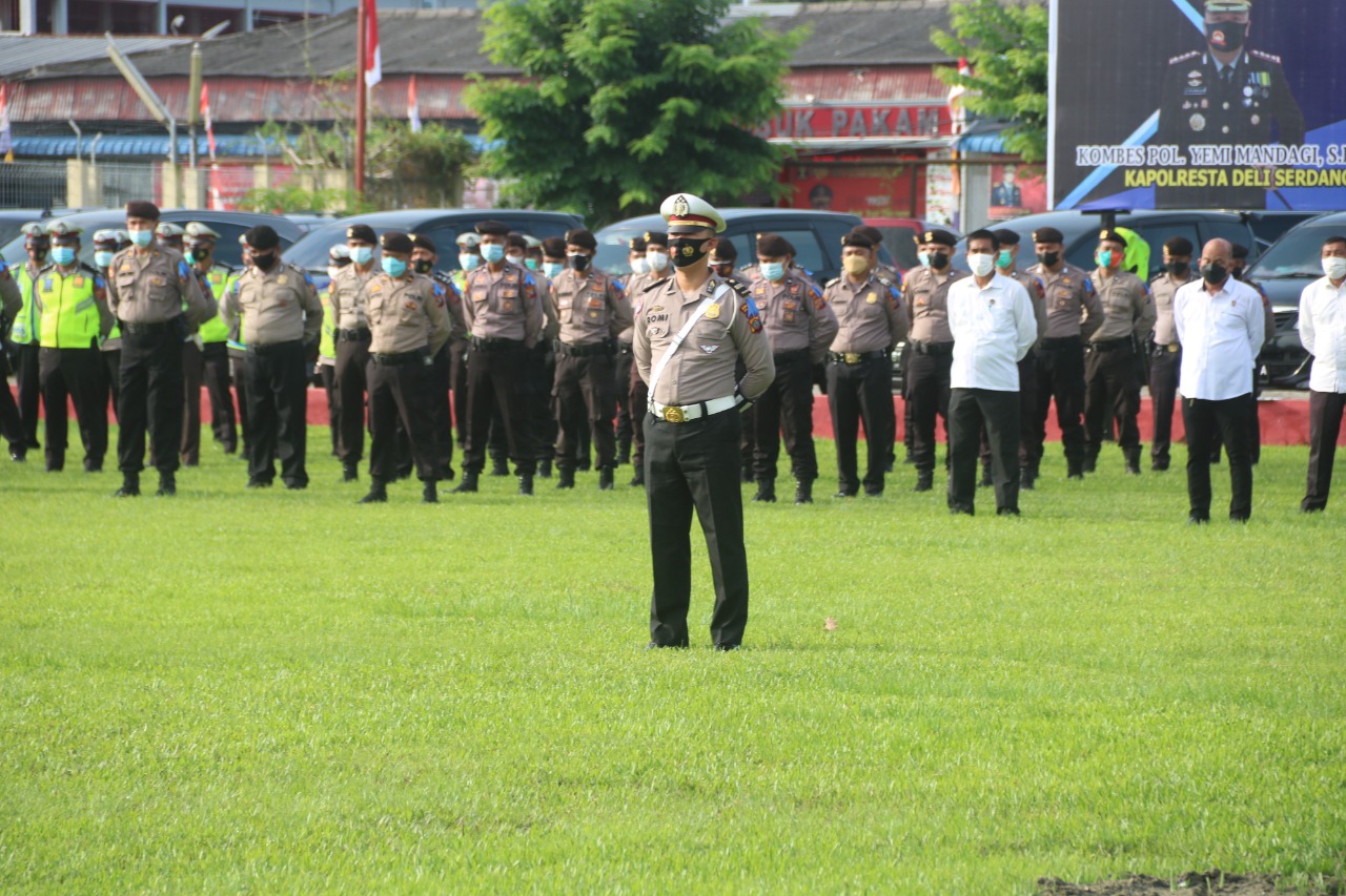 Polresta Deli Serdang Gelar Apel Pasukan Ops Zebra Toba 2021