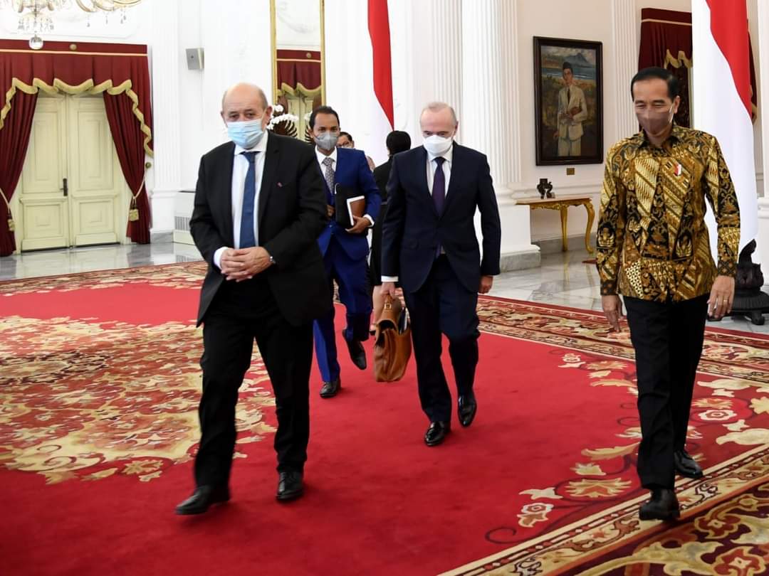 Bertemu Menlu Prancis, Presiden Jokowi Dorong Percepatan Indonesia-EU CEPA
