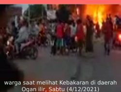 Diduga Gudang Minyak Ilegal di Ogan Ilir Terbakar