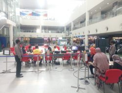 Polsek Kawasan Bandara Kania Monitoring Pelaksanaan Vaksinasi Di Bandara Internasional Kuala Namu