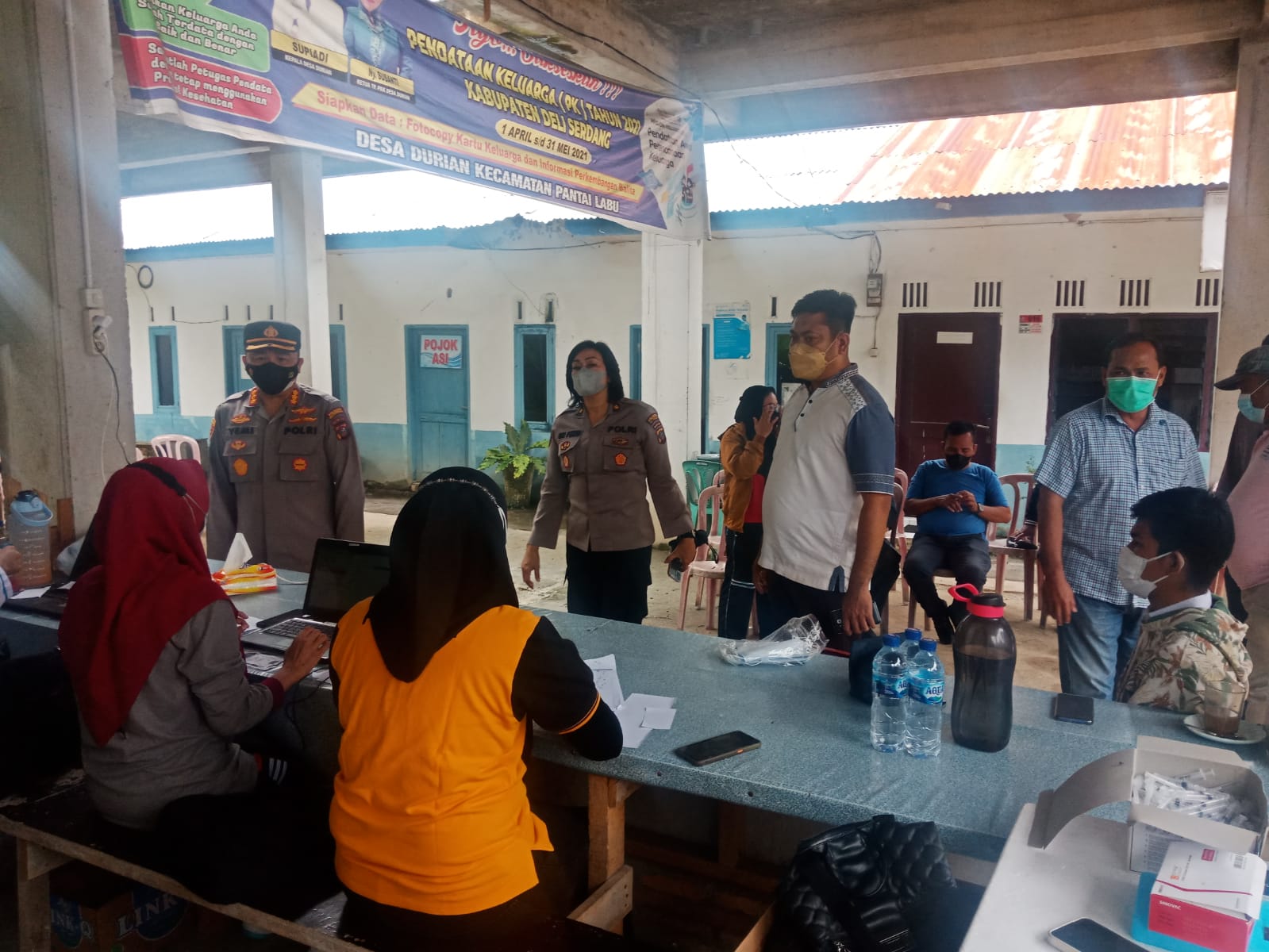 Kapolresta Deli Serdang Tinjau Pelaksanaan Vaksinasi Massal Di Kecamatan Pantai Labu