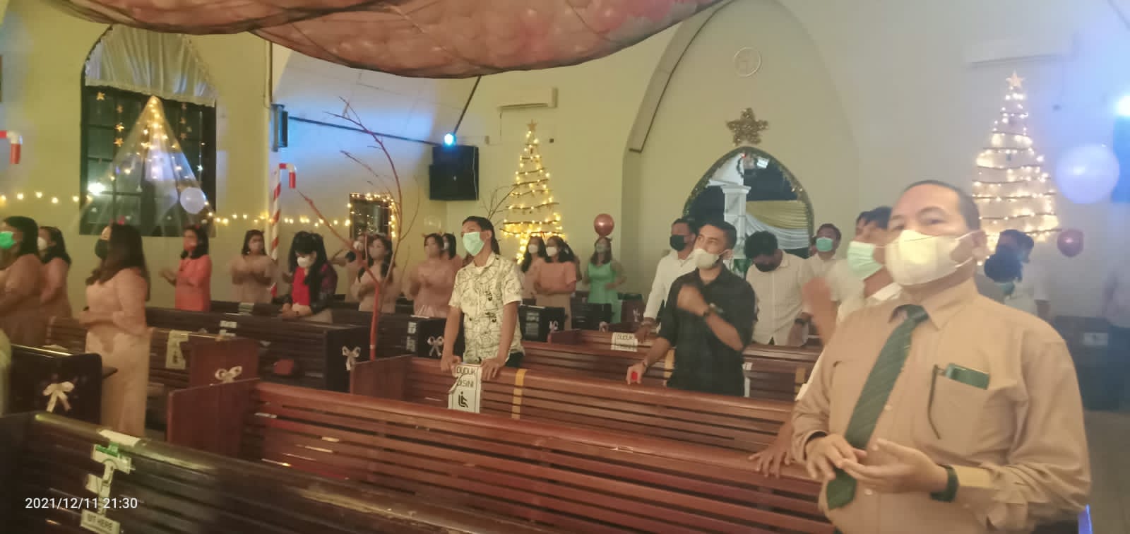 Pemuda GBKP Atau PERMATA Melaksanakan Kegiatan Natal Dimasa Pandemi Dengan Khidmat