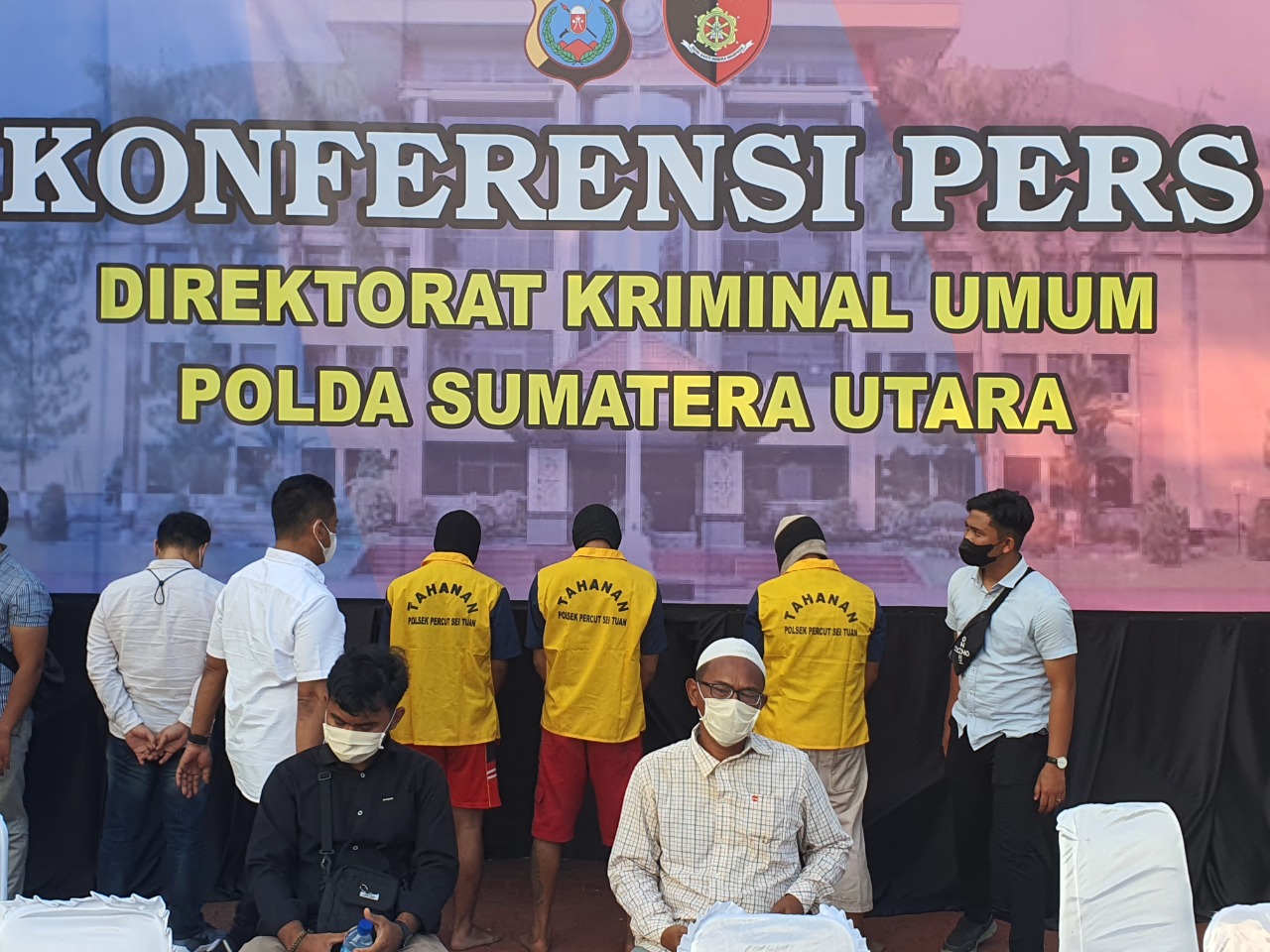 Polda Sumut Konferensi Pers Kasus Bentrokan Antar Geng Motor 