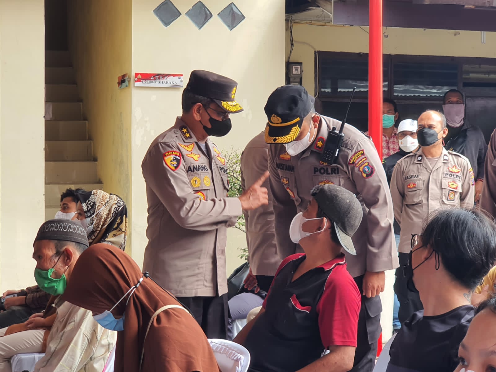 Tim  Mabes  Polri Tinjau Gebiar Vaksinasi Polsek Percut Sei Tuan