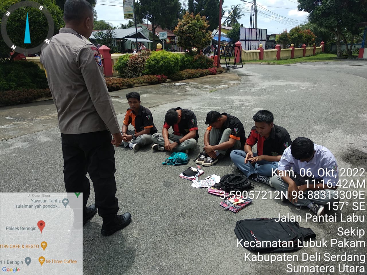 Personil Polsek Beringin Amankan Pelajar Konvoi Di Jam Belajar