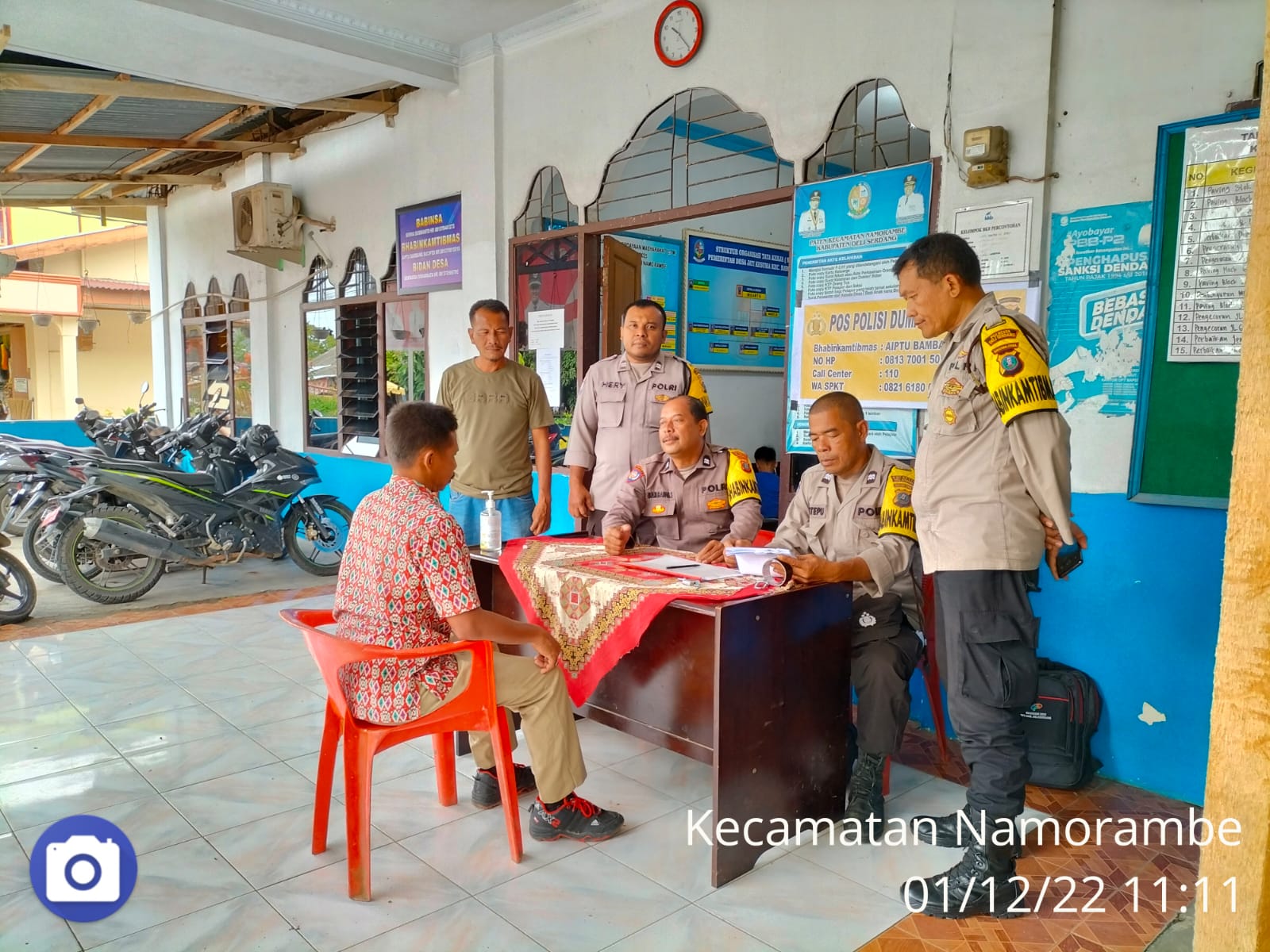 Personil Polsek Namorambe Giat Patroli Di Pos - Pos Dumas Presisi