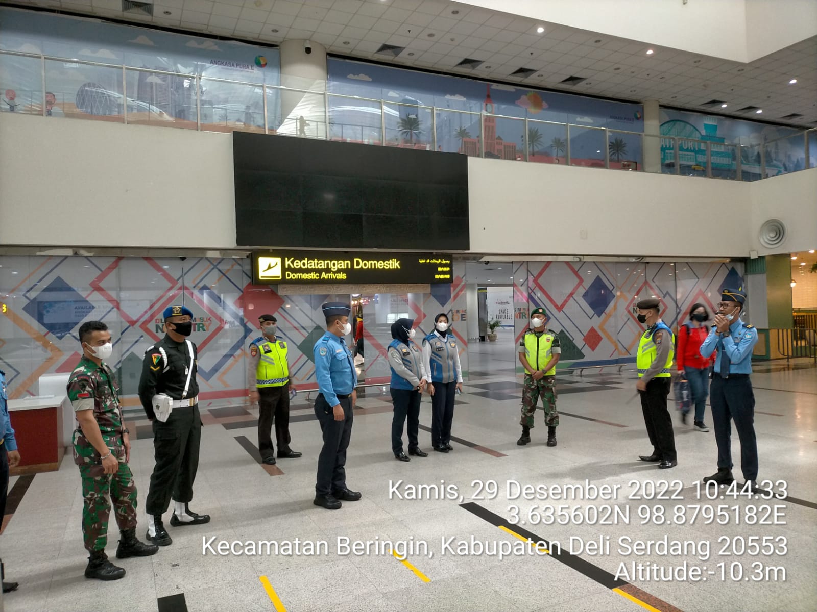Personil Polsek Kawasan Bandara Kuala Namu Giat Patroli Ops Lilin Toba 2022