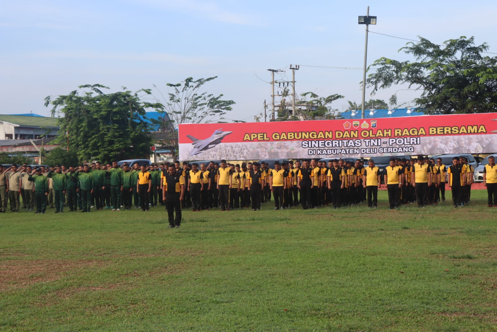 Polresta Deli Giat Apel Gabungan Sinergitas TNI-Polri