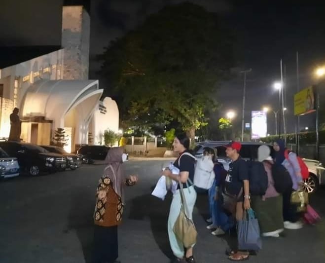 Peserta Peace Train Indonesia tiba di gereja St Yoseph Palembang
