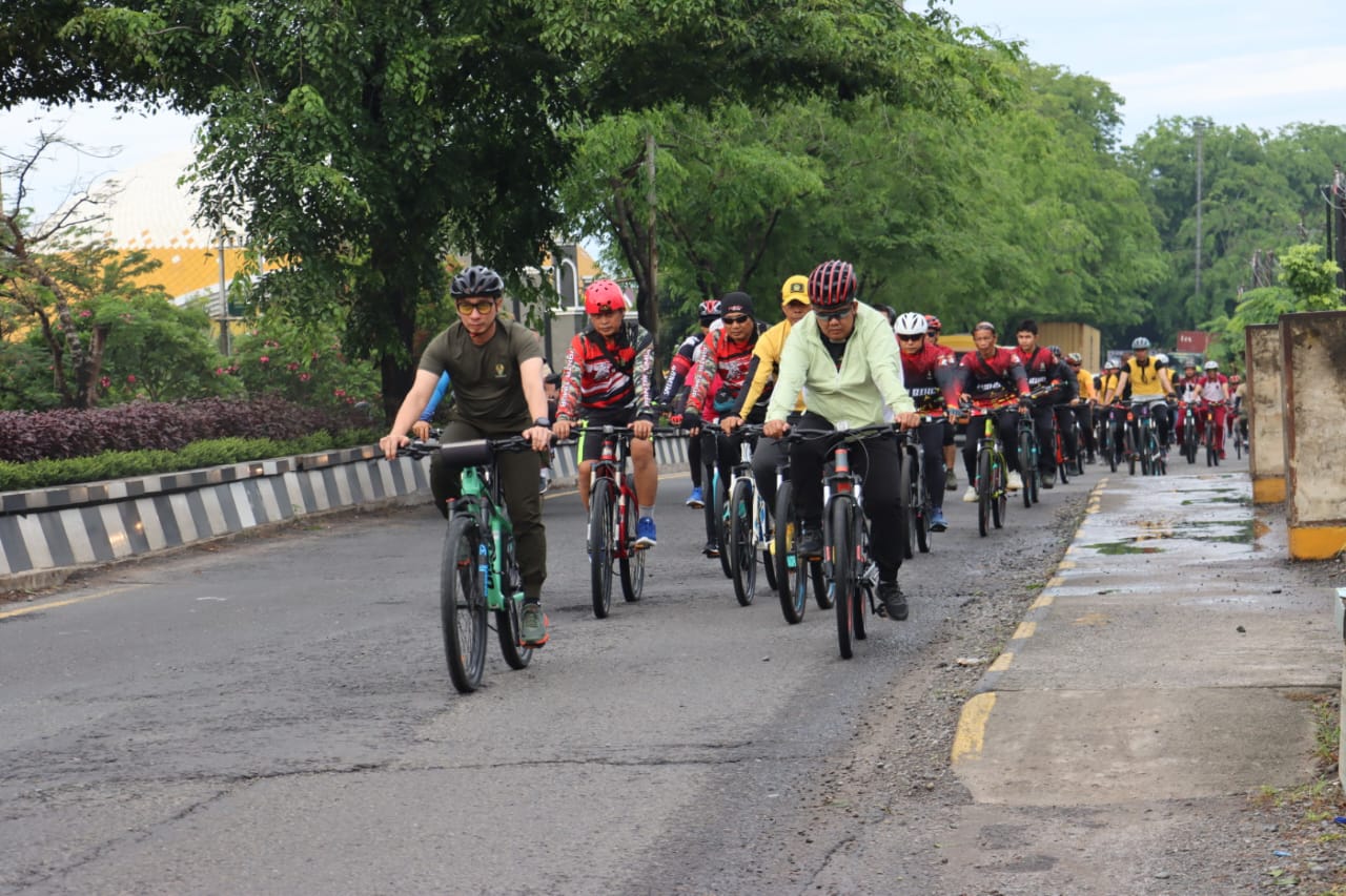Kapolresta Deli Serdang Hadiri Fun Bike Dalam Rangka HUT ke 61 Korem 022/PT.