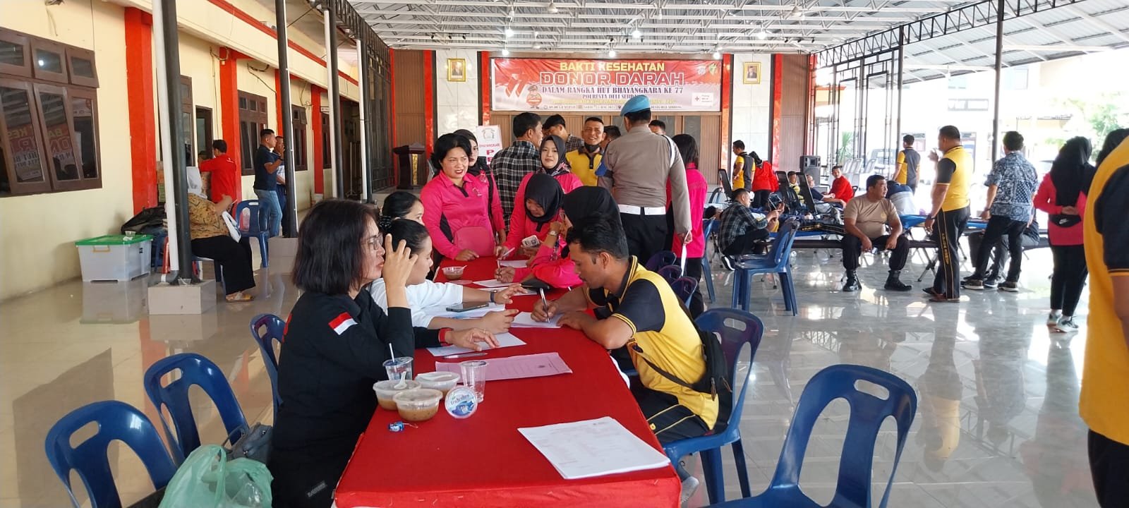 HUT Bhayangkara ke-77, Polresta Deli Serdang Gelar Donor Darah HUT Bhayangkara ke-77, Polresta Deli Serdang Gelar Donor Darah