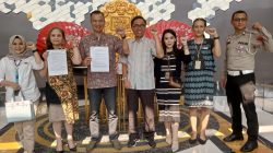 Penandatanganan Bapenda Sumsel Bersama UPTB Samsat Palembang IV Dan Jasa Raharja MoU Dengan Hotel The Alts Palembang