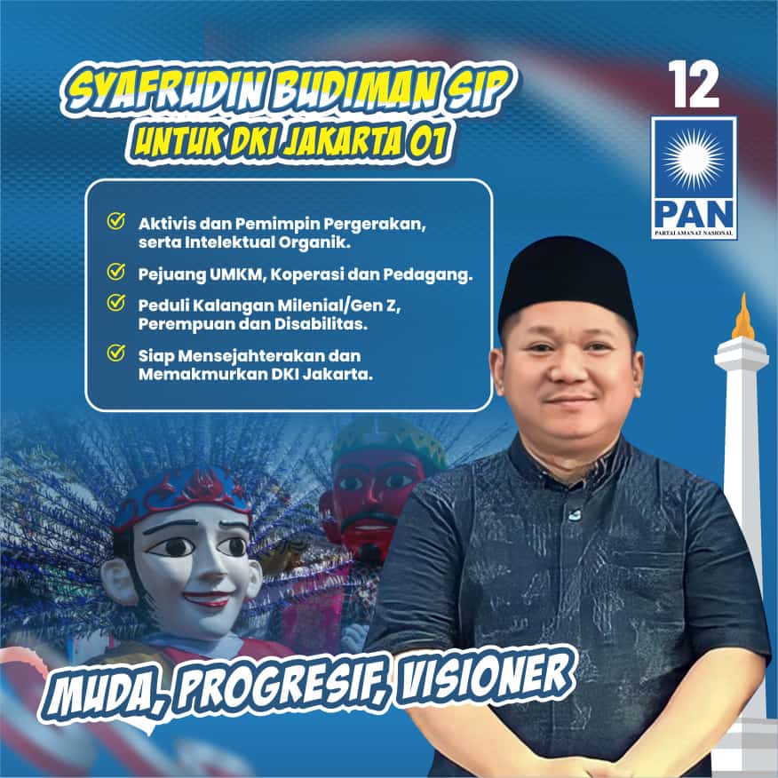Syafrudin Budiman Maju Caleg PAN DPR RI Dapil DKI Jakarta II Bersanding Adhyaksa Dault, Uya Kuya dan Lula Kamal