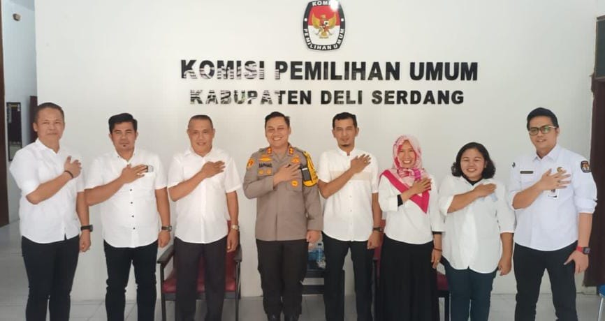 Jalin Silaturahmi, Kapolresta Deli Serdang Kunjungi KPU Dan Bawaslu Deli Serdang.