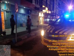 Sat Samapta Polresta Deli Serdang Giat Patroli Blue Light