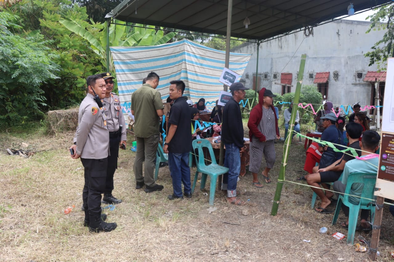 Kapolresta Deli Serdang Cek dan Pantau Langsung Pelaksanaan Pemungutan Suara di TPS