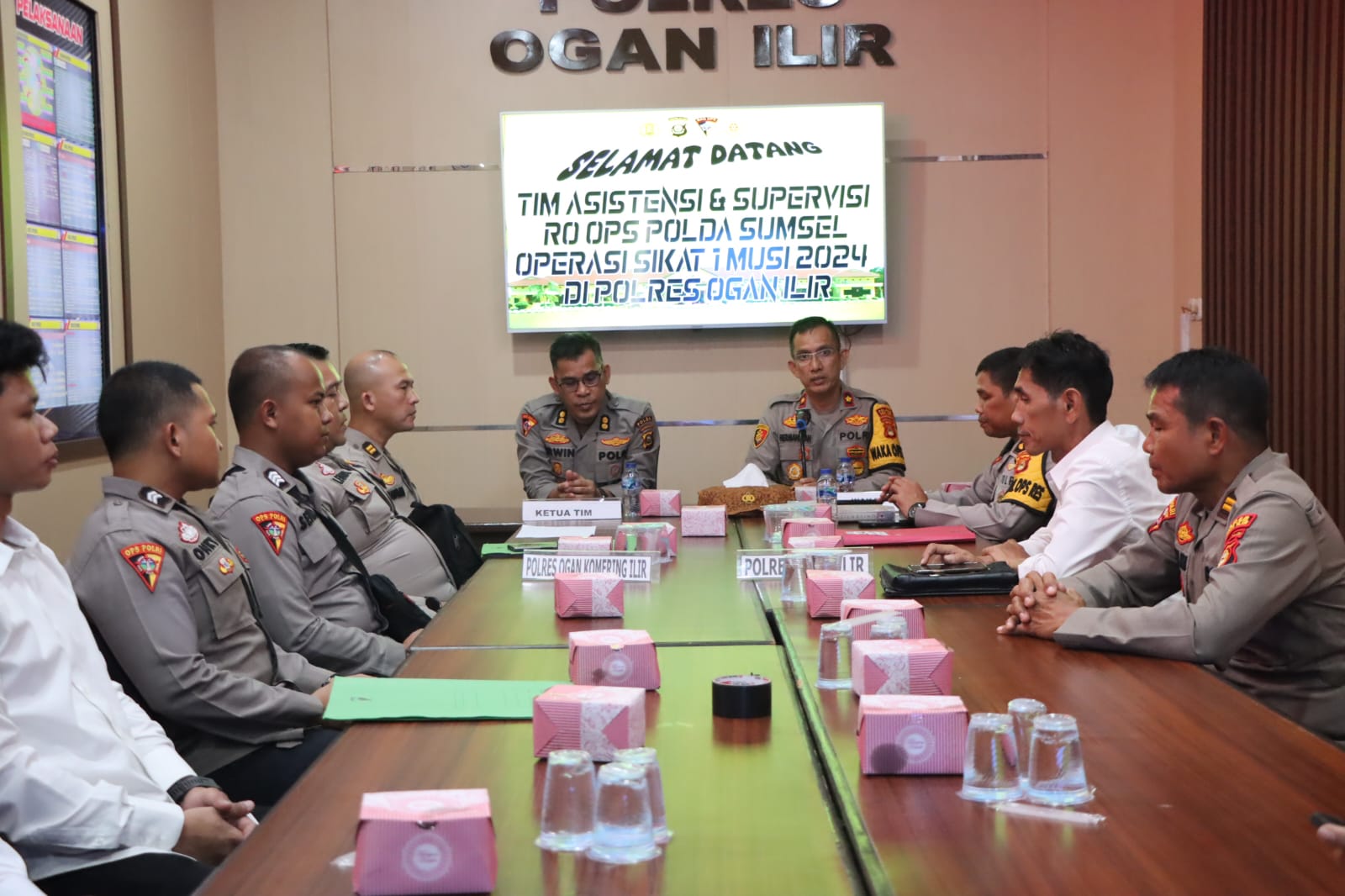 POLRES OGAN ILIR MENERIMA KUNJUNGAN TIM SUPERVISI SIKAT 1 MUSI 2024 POLDA SUMSEL