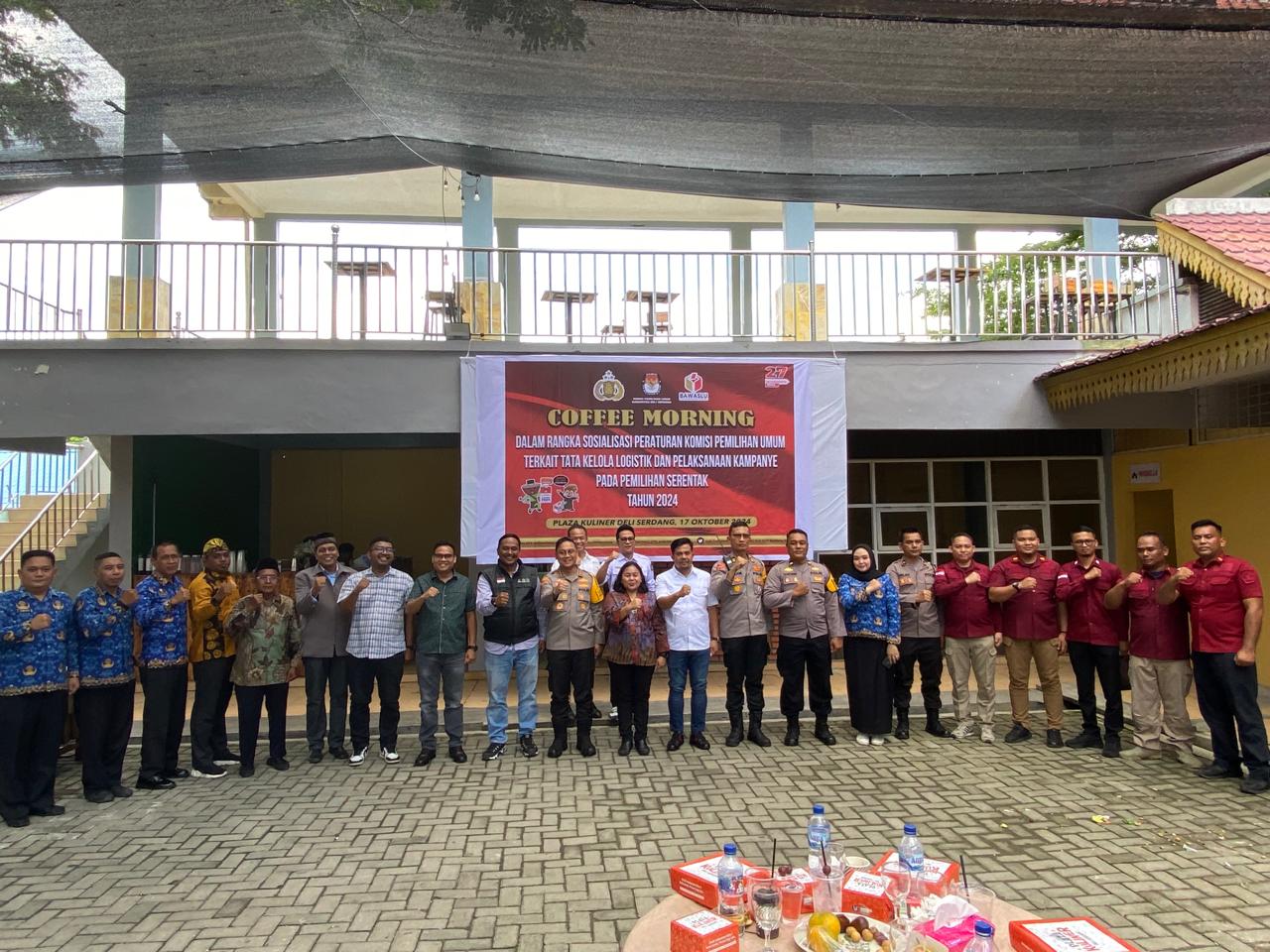 Kapolresta Deli Serdang Hadiri Coffe Morning Sosialisasi Peraturan KPU, Pilkada 2024 Kapolresta Deli Serdang Hadiri Coffe Morning Sosialisasi Peraturan KPU, Pilkada 2024