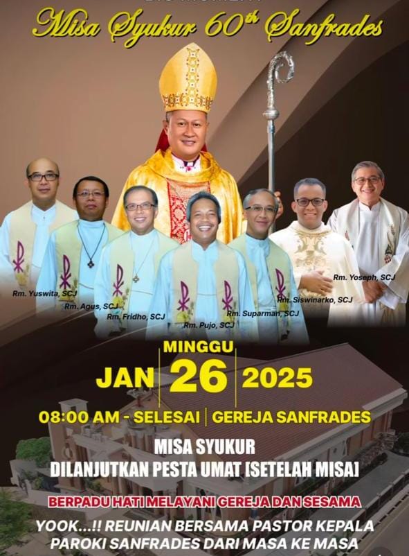 Berpadu Hati Melayani Gereja dan Sesama ; HUT 60 Tahun Paroki St.Fransiskus de Sales Palembang