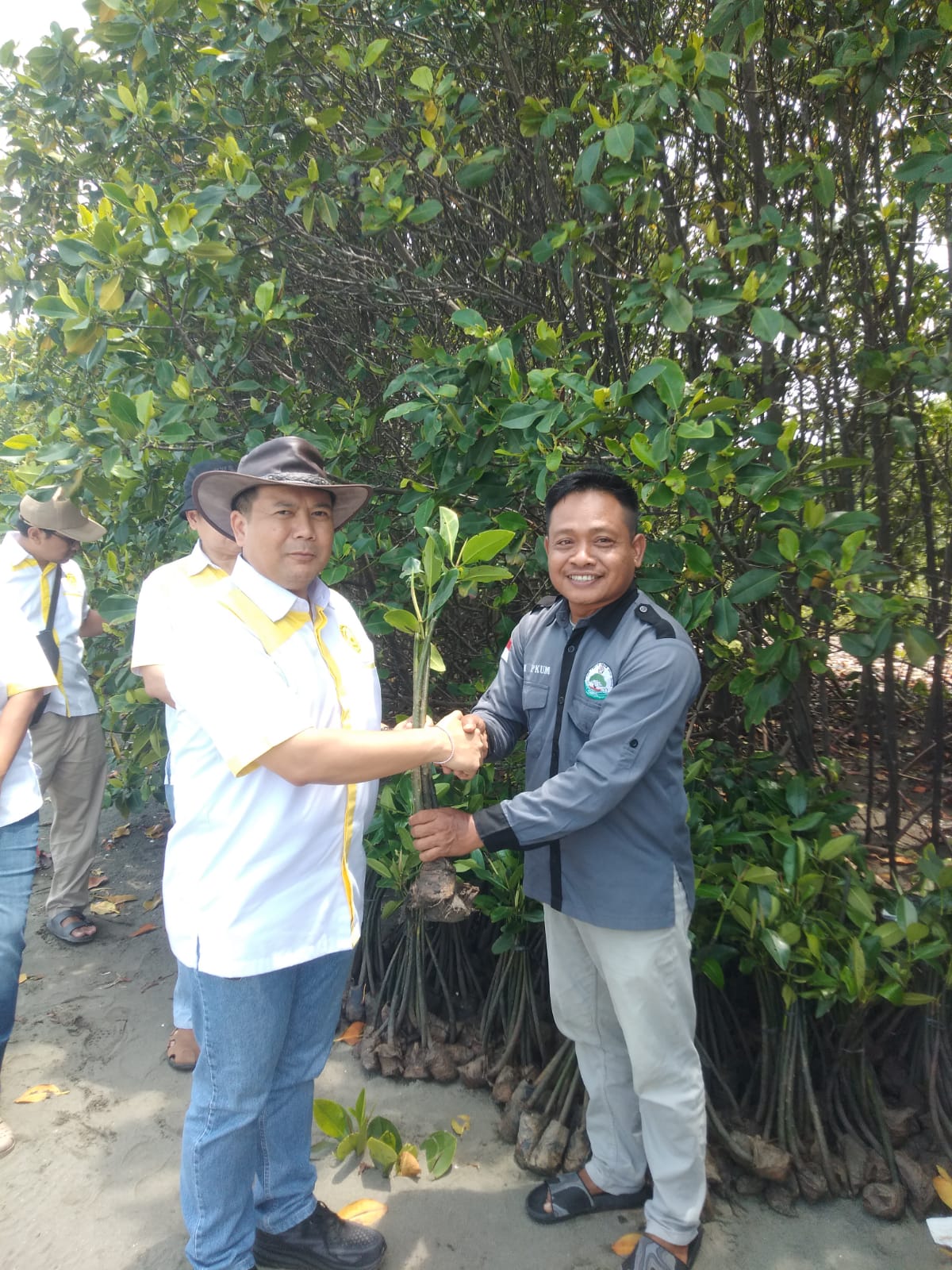 Luky A Yusgiantoro Ketua Umum PP ISKA Lakukan Tebar Benih Ikan dan Tanam Mangrove 