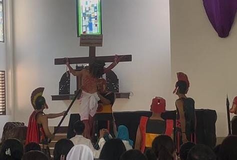 Seminari Santo Paulus Palembang Laksanakan Tablo Kisah Sengsara Yesus Wafat Di Kayu Salib