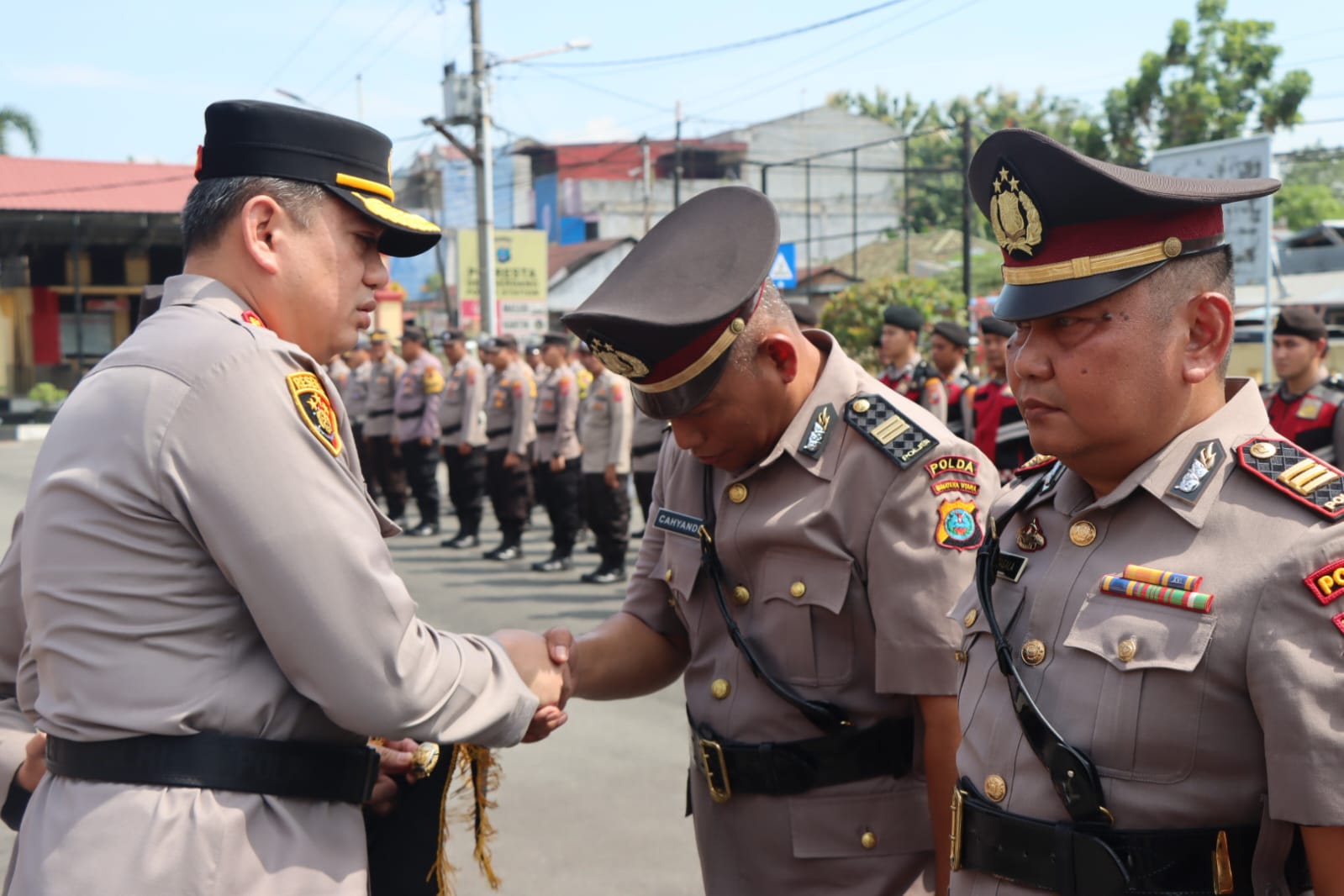 Kapolresta Deli Serdang Pimpin Sertijab Kabag Ren, Kasat Intelkam, Kasat Binmas dan Kapolsek Galang