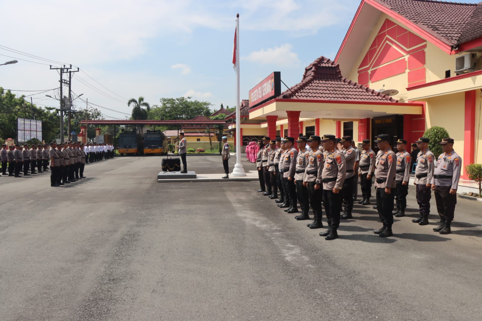 Kapolresta Deli Serdang Pimpin Sertijab Kabag Ren, Kasat Intelkam, Kasat Binmas dan Kapolsek Galang