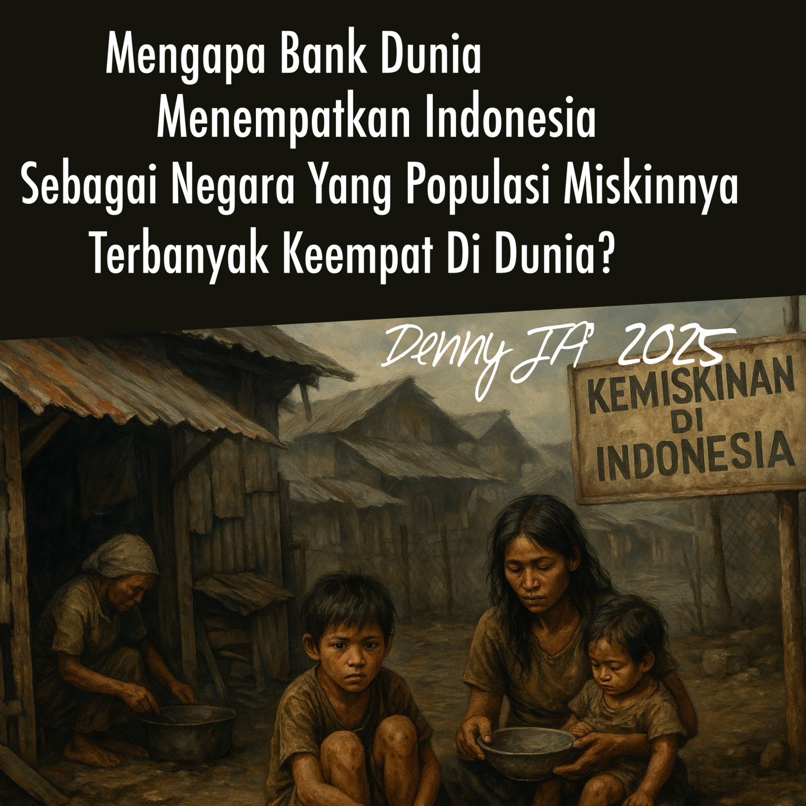MENGAPA BANK DUNIA MENEMPATKAN INDONESIA SEBAGAI NEGARA DENGAN JUMLAH PENDUDUK MISKIN TERBANYAK KEEMPAT DI DUNIA?