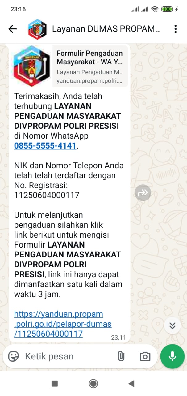 Penanganan Dumas Diduga Tak Jelas, Pelapor Mengadu ke Propam Mabes Polri