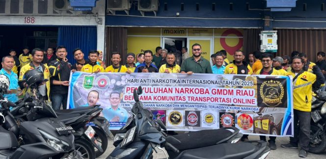 Pekanbaru Bersinar! GMDM dan Komunitas Driver Ojek Online Gelar Penyuluhan Bahaya Narkoba