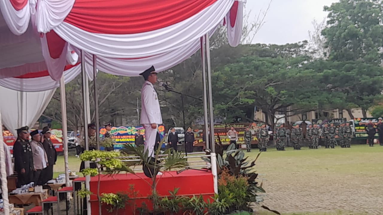 Hari Ulang Tahun(HUT) Bhyangkara ke-79 Tahun Bupati Ogan Ilir Menjadi Inspektur Upacara