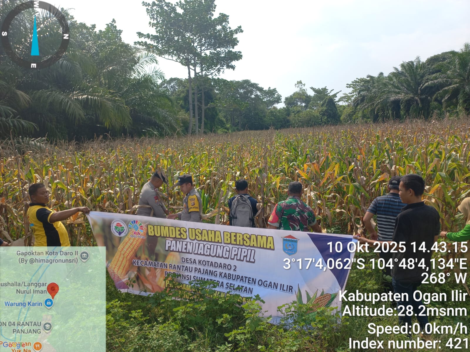 *Polsek Tanjung Raja Polres Ogan Ilir Dukung Program Presiden RI Melalui Panen Jagung di Desa Kota Daro ll * *Polsek Tanjung Raja Polres Ogan Ilir Dukung Program Presiden RI Melalui Panen Jagung di Desa Kota Daro ll *