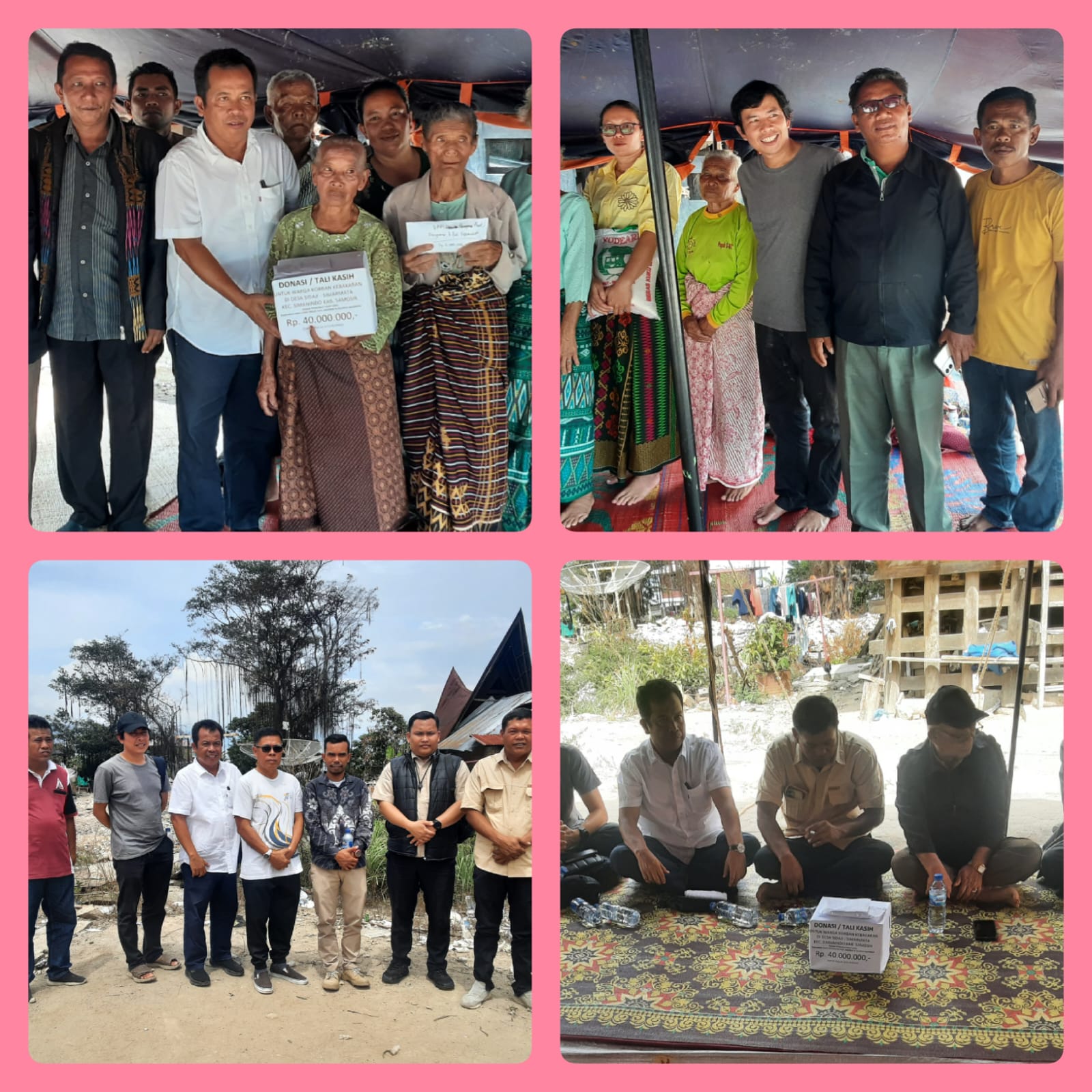 DPP Punguan Simataraja Raja Simarmata Serahkan Tali Kasih ke 8 Keluarga Korban Musibah Kebakaran di Sidaji Desa Simarmata DPP Punguan Simataraja Raja Simarmata Serahkan Tali Kasih ke 8 Keluarga Korban Musibah Kebakaran di Sidaji Desa Simarmata