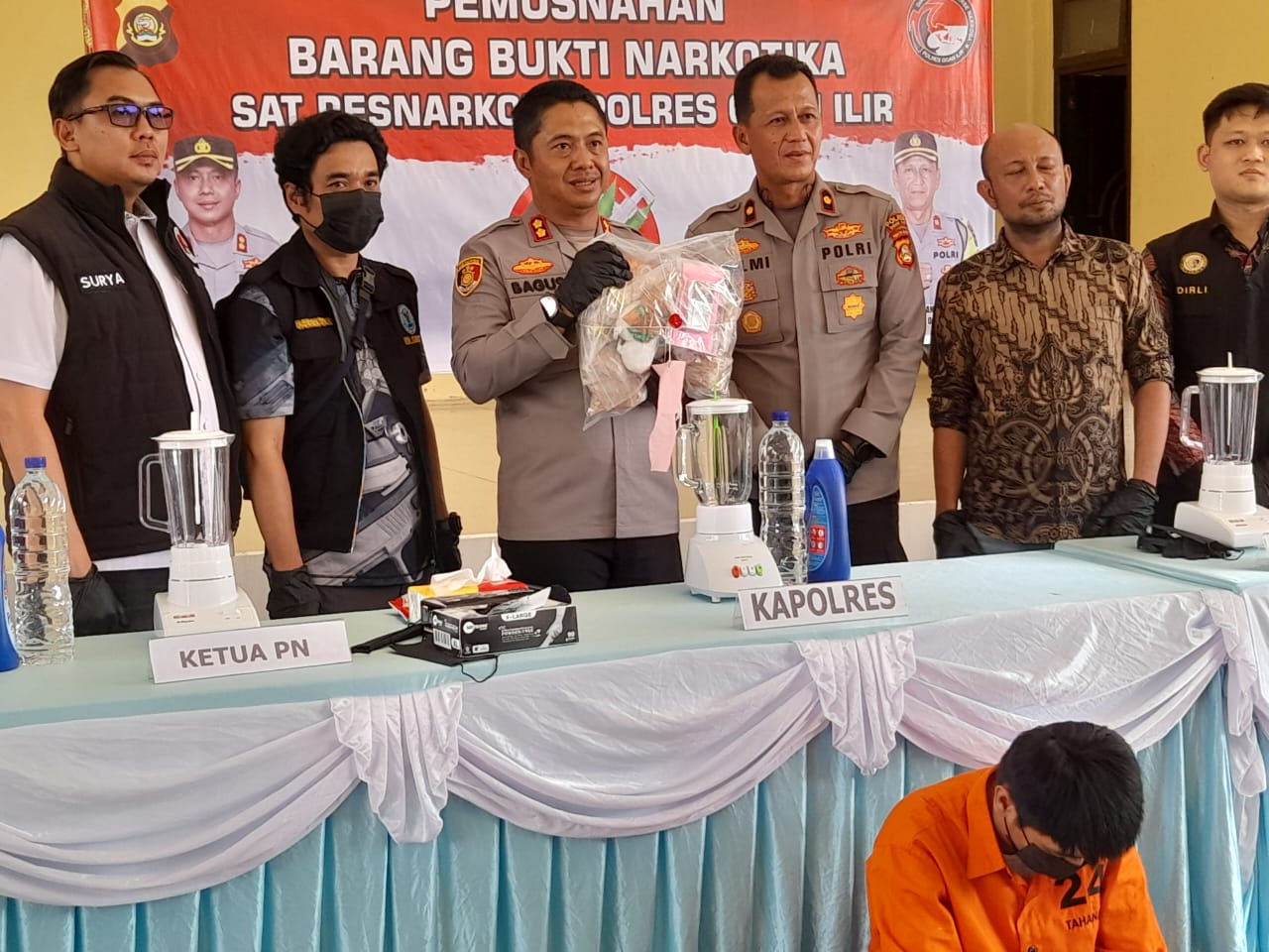 Polres Ogan Ilir Memusnahkan 10.000 butir ekstasi dan 4008,45gram Sabu-sabu Selamatkan 23.971 Jiwa Dari penyalaguna Narkotika Polres Ogan Ilir Memusnahkan 10.000 butir ekstasi dan 4008,45gram Sabu-sabu Selamatkan 23.971 Jiwa Dari penyalaguna Narkotika