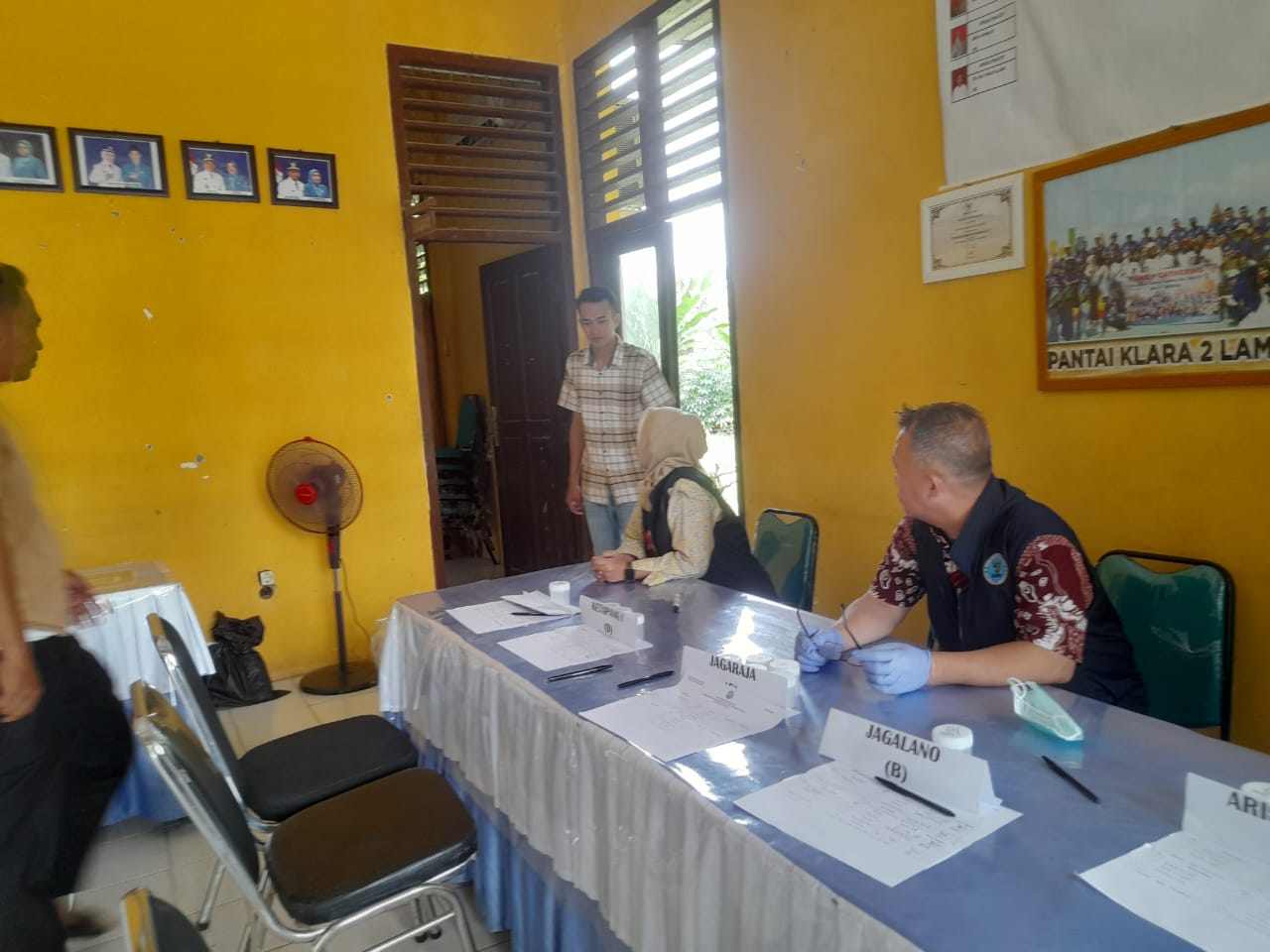Puluhan Perangkat Desa di Kecamatan Rantaupanjang Jalani Tes Urin Massal