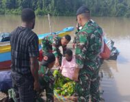 Pos Tomor Satgas Yonif 123/Rajawali Bantu Mama Papua Jalani Persalinan