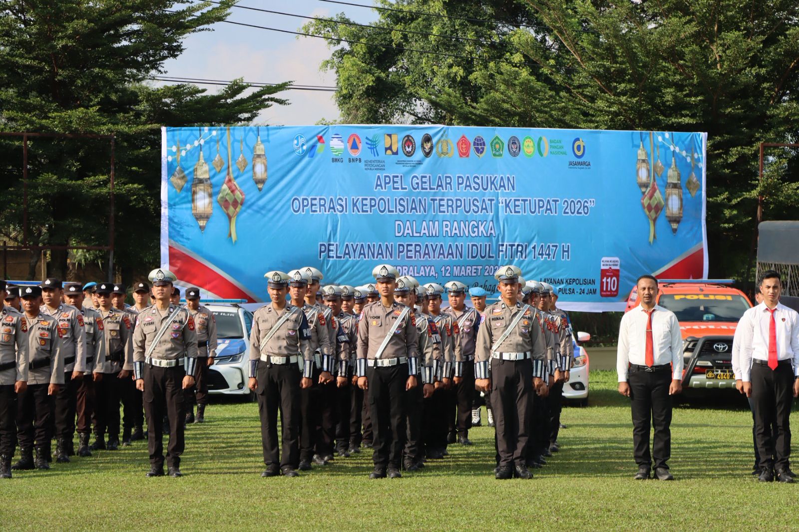 Polres Ogan Ilir Gelar Apel Pasukan Operasi Ketupat 2026 untuk Pengamanan Idul Fitri 1447 H