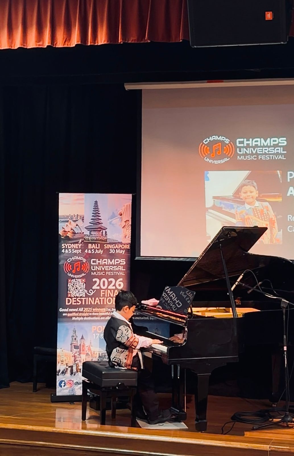 Pianis Cilik Palembang, Leander Araya, Raih Juara 3 di Ajang Internasional CUMF Malaysia 2026