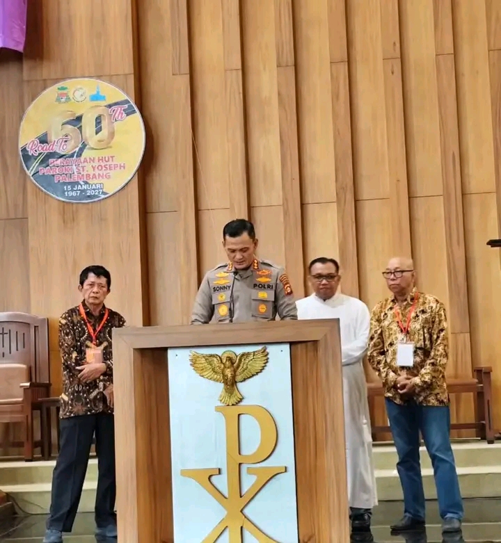 Pastikan Ibadah Jumat Agung Aman, Kapolrestabes Palembang Tinjau Langsung Gereja Santo Yoseph