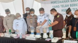 Bupati Ogan ilir Soroti Warga Yang Lindungi Pengedar Saat Pemusnahan Barang Bukti di Kejari Ogan Ilir Didominasi Narkotika,