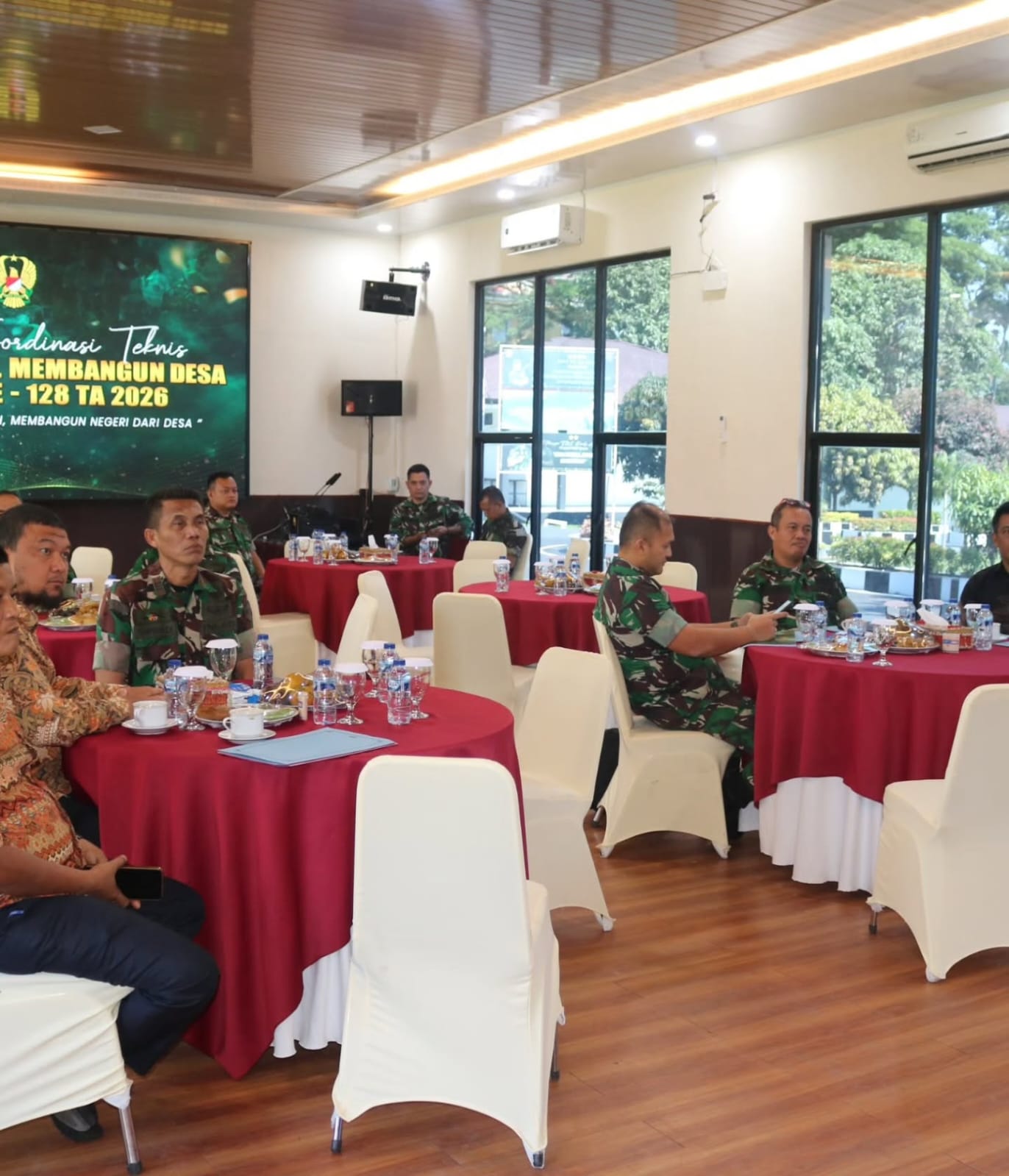 Percepat Pembangunan Desa, Kodim 0203/Langkat Ikuti Rakornis TMMD ke - 128 TA 2026 secara Virtual