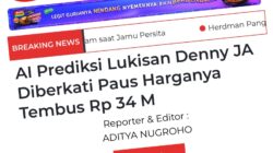 CHATGPT PREDIKSI LUKISAN HISTORIS DENNY JA YANG DIBERKATI PAUS FRANSISKUS DI PINGGIR JALAN SEHARGA 34 MILIAR RUPIAH