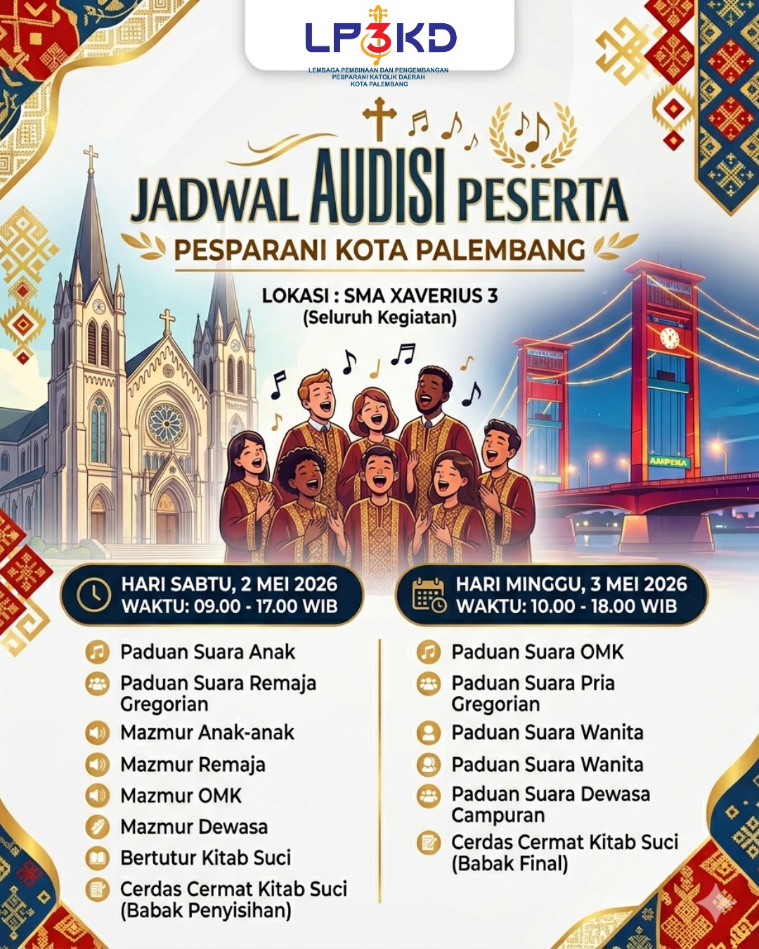 Jaring Talenta Terbaik, 300 Peserta Antusias Ikuti Audisi Pesparani Kota Palembang