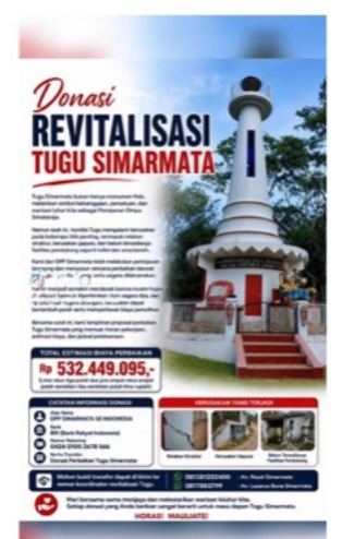 ROTUA WENDEILYNA SIMARMATA CUCU KETUA ke-1 PEMBANGUNAN TUGU SIMARMATA, AJAK SEMUA PINOMPAR SIMARMATA BERDONASI