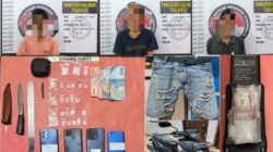 SATRESNARKOBA POLRES OGAN ILIR AMANKAN TIGA TERDUGA PENGEDAR SABU DI TANJUNG RAJA, SATRESNARKOBA POLRES OGAN ILIR AMANKAN TIGA TERDUGA PENGEDAR SABU DI TANJUNG RAJA,
