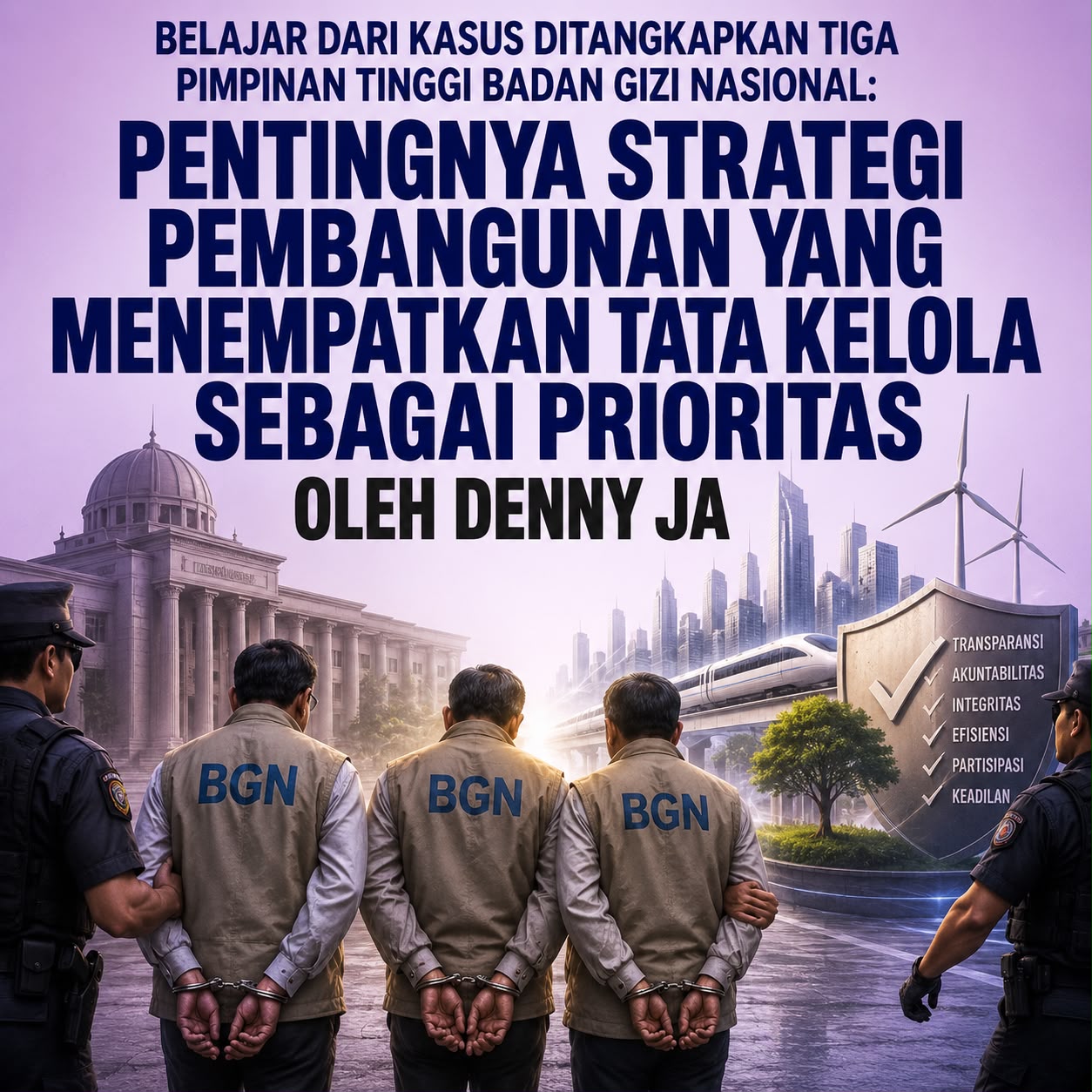 Belajar dari Kasus Ditangkapkan Tiga Pimpinan Tinggi Badan Gizi Nasional: PENTINGNYA STRATEGI PEMBANGUNAN YANG MENEMPATKAN TATA KELOLA SEBAGAI PRIORITAS Belajar dari Kasus Ditangkapkan Tiga Pimpinan Tinggi Badan Gizi Nasional: PENTINGNYA STRATEGI PEMBANGUNAN YANG MENEMPATKAN TATA KELOLA SEBAGAI PRIORITAS