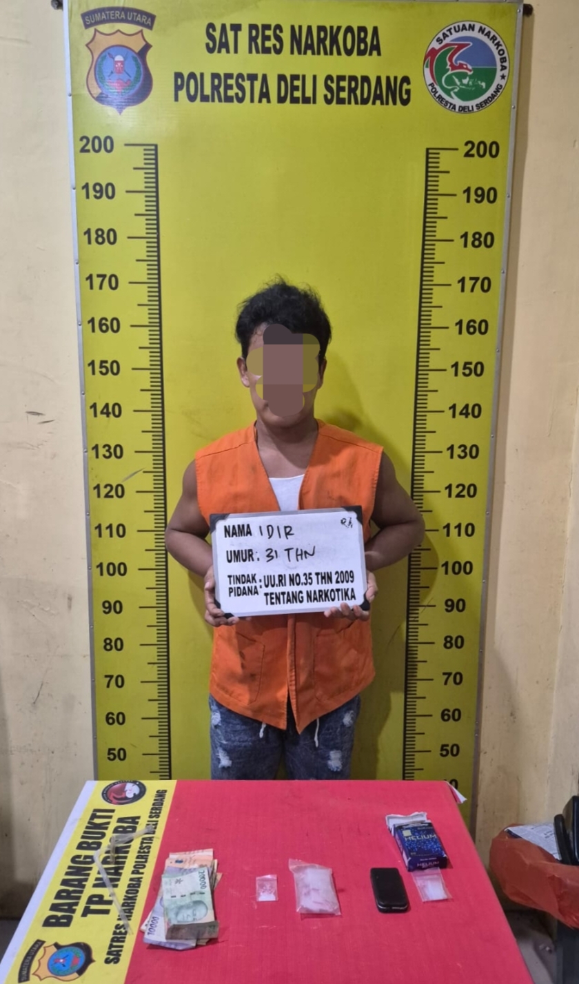 Satres Narkoba Polresta Deli Serdang Amankan Penjual Sabu Didalam Rumah