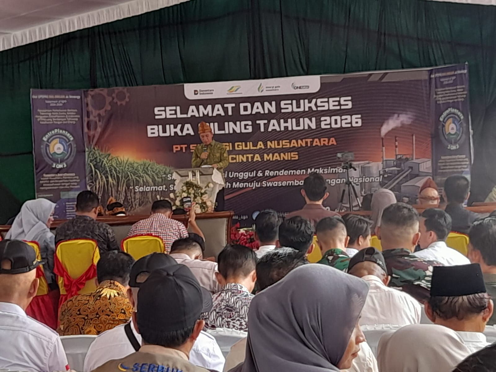DPRD Ogan ilir Hadir Di Pabrik PG Cinta Manis Buka Giling 2026, Sinergi Produksi Unggul Dan Rendemel.